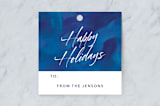 "Blue Painted Brushstrokes" - Gift Tags in Blueberry by Noonday Design - Front