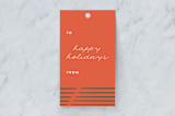 "Lines and Dots" - Gift Tags in Persimmon by Tanya Lee of Frooted Design - Front