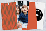"Lines and Dots" - Gift Tags in Persimmon by Tanya Lee of Frooted Design - Back of Tag Options