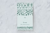 "Sweater pattern" - Gift Tags in Mint by Susanne Kasielke - Front