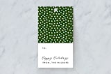 "Gilded Dots" - Gift Tags in Evergreen by Roxy Cervantes - Front
