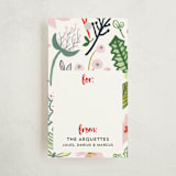"Poinsettia Pretty In Pink" - Gift Tags in Winter Garden by Erika Firm - Front