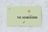 "Festive Hashmarks" - Gift Tags in Mint by Kimberly Young - Front