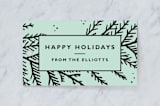 "Big Bold Christmas Branches" - Gift Tags in Minty by Kelsey Mucci - Front