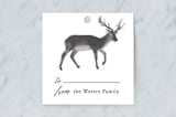"Reindeer Feet" - Gift Tags in Charcoal by Rebecca Daublin - Front