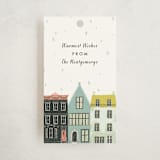 "Main Street" - Gift Tags in Snow by Julie Murray - Front