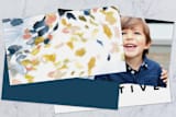 "Chasing Light" - Gift Tags in Marine Blue by Mya Bessette - Back of Tag Options
