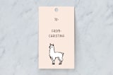 "Lima Line" - Gift Tags in Peach by Amy Kross - Front