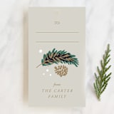 "Festive Branches" - Gift Tags in Pear by Gina Grittner - Front