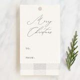 "gingham stars" - Gift Tags in Buttercream by Carolyn Nicks - Front