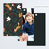 "Festive Animals" - Gift Tags in Charcoal by Shannon Chen of Four Wet Feet Studio - Back of Tag Options