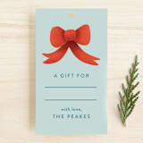 "Bark! The Herald Angel Sing" - Gift Tags in Sky Blue by Ana Peake - Front