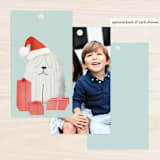 "Bark! The Herald Angel Sing" - Gift Tags in Sky Blue by Ana Peake - Back of Tag Options