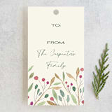 "Aesthetic Botanical Design with Autumn Leaves, and Berries" - Gift Tags in Buttercream by Angelica Venegas - Front