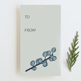 "Winter berry and greenery - brown" - Gift Tags in Mist by Nina Leth - Front