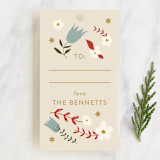 "Good Tidings" - Gift Tags in Charcoal by Kiley Bennett - Front