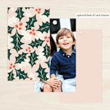 "Holiday leaves II" - Gift Tags in Blush by Yaling Hou Suzuki - Back of Tag Options