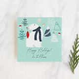 "Christmas bears" - Gift Tags in Turquoise by Metka Hiti - Front