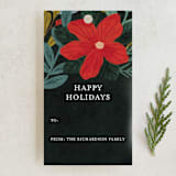 "Ornament Bouquet Pattern" - Gift Tags in Emerald by Angel Walker - Front
