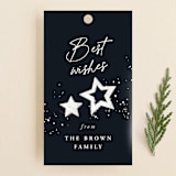 "Evergreen branch" - Gift Tags in Blueberry by Anastasia Makarova - Front