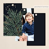 "Evergreen branch" - Gift Tags in Blueberry by Anastasia Makarova - Back of Tag Options