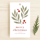 "Wintergreens" - Gift Tags in Eucalyptus by Wildfield Paper Co - Front