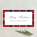 "Festive tartan" - Gift Tags in Scarlet by Hudson meet Rose - Front