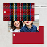 "Festive tartan" - Gift Tags in Scarlet by Hudson meet Rose - Back of Tag Options