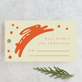 "funny silhouettes" - Gift Tags in Scarlet by Anastasia Makarova - Front