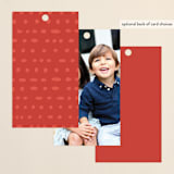 "Dotted Rows" - Gift Tags in Crimson by Ann Gardner - Back of Tag Options