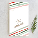 "Festive Lines" - Gift Tags in Candy Cane by Creo Study - Front