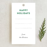 "Dotted Rows" - Gift Tags in Spearmint by Ann Gardner - Front