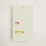 "Cut Paper Floral" - Gift Tags in Bubblegum by Ampersand Design Studio - Front