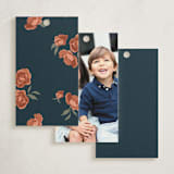 "Navy Wrap" - Gift Tags in Navy by Aubrey Fairchild - Back of Tag Options