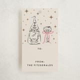 "Champagne New year" - Gift Tags in Peony by Jackie Crawford - Front