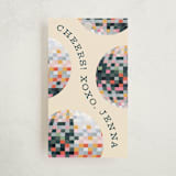 "New Year Disco" - Gift Tags in Champagne by Pixel and Hank - Front