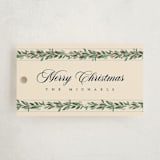 "evergreen garlands" - Gift Tags in Eggnog by Rebecca Durflinger - Front