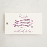 "Sardines" - Gift Tags in Plum by Megan Davis - Front