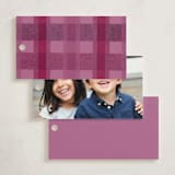 "cozy checked plaid" - Gift Tags in Raspberry by Carrie Moradi - Back of Tag Options