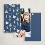 "Nutcracker ribbons" - Gift Tags in Blue Ribbon by Sarah Knight - Back of Tag Options