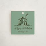 "Christmas Cabin" - Gift Tags in Pine by Jen Ramsey - Front