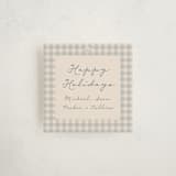 "Gingham Vintage" - Gift Tags in Ash by Emily Betts - Front