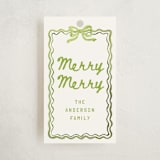 "watercolor ribbon frame" - Gift Tags in Sage by Cass Loh - Front
