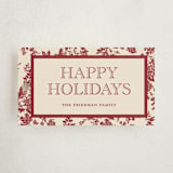 "Holiday Toile" - Gift Tags in Cranberry by Jenna Holcomb - Front