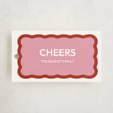 "Color Wave" - Gift Tags in Raspberry by Helena Vitto - Front