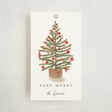 "Preppy tree" - Gift Tags in Santa Suit by Creo Study - Front