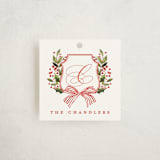 "Classic Merry Crest" - Gift Tags in Holly Berry by Brooke Chandler - Front