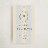 "monogram christmas stripes" - Gift Tags in Frost by Ellen Schlegelmilch - Front