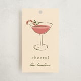 "Cheers To You" - Gift Tags in Candy Cane by Susan Zinader - Front