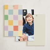 "Checkered flowers" - Gift Tags in Marshmallow by Hanna Symonovych - Back of Tag Options